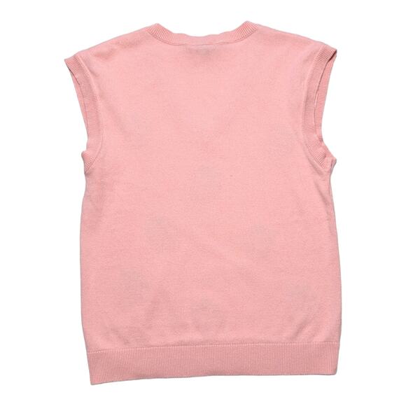 Hot Topic Strawberry Sweater Vest Pink Kawaii Lolita Preppy Womens Small Shirt - Picture 3 of 4